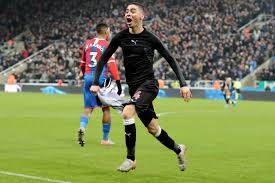 Miguel almiron speaks to the press as he embarks upon his career as a midfielder at newcastle's st james' park. Miguel Almiron The Hero After First Newcastle United Goal Sport The Times