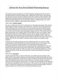 Essay On Global Warming Great College Essay