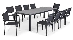 Polyester• mousse en polyuréthane• dimensions fauteuils : Salon De Jardin 10 Places Table En Ceramique Gris Anthracite Tivoli