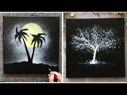 Black And White Painting Ideas For Beginners 7 Black And White Paintings For Beginners Easy Painting Ideas Youtube In 2020 Black Art Painting Black And White Painting White Painting