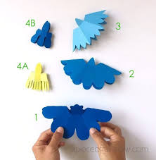 Wrap ribbon around the center of the wings for the body, punch a hole close to the center top of the wings, and attach the butterfly to the card using a brad. Pin On Crafts For Kids