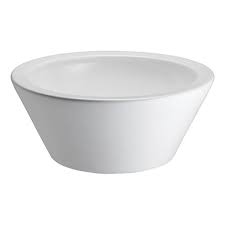 white round fireclay vessel sink