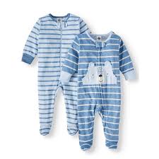 Gerber Gerber Baby Boy Organic Cotton Zip Front Sleep N Play Pajamas 2 Pack Walmart Com Walmart Com