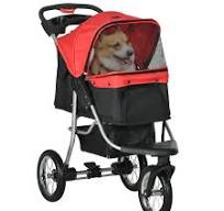 PawHut Luxury Folding Pet Stroller Dog/Cat Travel Carriage ...