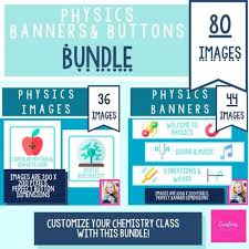 Physics Buttons And Banners Bundle Digital Decor Distance Learning In 2020 Distance Learning Physics Physics Classroom