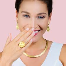 Anillo de perla de diseño en oro, perla cultivada blanca, plata 925 bañada  en oro de 18 kt, trabajo de orfebrería de primera calidad hecho a mano,  regalo para cumpleaños