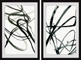 Black And White Framed Prints Toxic Lines Diptych 2 Piece Framed Print Set In Black White In 2020 Print Sets Framed Prints Diptych