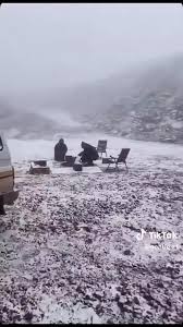 تبوک عربستان سفیدپوش شد
