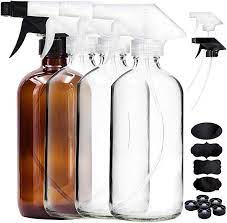4 Pack Empty Glass Spray Bottle 16 Oz Clear Glass Spray Bottle 3 Pack 16 Oz Amber Glass Spray Bottles Fo Amber Spray Bottle Glass Spray Bottle Spray Bottle