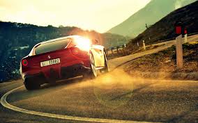 Sunset Landscapes Ferrari Ferrari F12 Berlinetta Ferrari Ferrari F12 Ferrari Sports Car Wallpaper