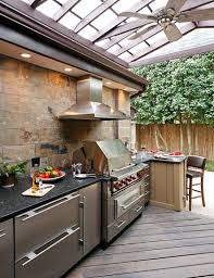 Outdoor patio roof designs range from open pergolas to setups with a full roof and ceiling, and the one that's best for you very much depends on your climate the weather conditions in your region are going to play a crucial role in determining what kind of structure or outdoor kitchen roof you need. 70 Awesomely Clever Ideas For Outdoor Kitchen Designs