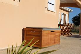 Caja Coffre De Jardin En Bois 125x60cm Alice S Garden Verin Pour Une Ouverture Facile En 2020 Armoire De Rangement Exterieur Rangement Exterieur Coffre De Jardin