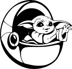 Baby Yoda In Pod Vector In 2020 Star Wars Art Yoda Drawing Star Wars Crafts