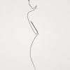 Drawings outline curvy woman silhouette. 1
