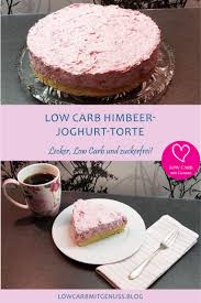 Low Carb Himbeer Joghurt Torte Joghurttorte Himbeer Joghurt Torte Diat Kuchen
