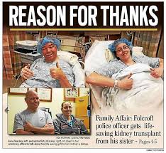 Family Affair: Folcroft officer gets new kidney via transplant from his  sister