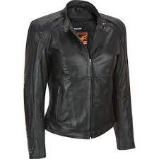 Shell Genuine Leatherlining 100 Polyesterreflective Back And Sleevesstand Collar Zippered Front Two Zipper Front Pocketszi Leather Jackets Wilsons Leather