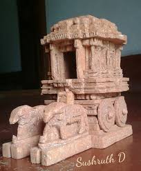 3d Model Of Stone Chariot Of Hampi Thermocol Carving By Sushrutha 3d Model Artwork Pen Art