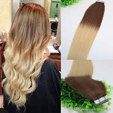 Ombre lasts much longer on dark hair and you won't have to worry about your roots, as you often do when you color your hair a solid color that is different from your natural hair color. Ombre Hair Dark Brown 4 Shade To Golden Blonde 613 Tape In Human Hair Extensions 100gram Brazilian Remy Hair From Evermagichair 69 25 Dhgate Com