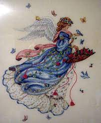 Now finally on to the next one. Cross Stitch Angel By Beadg1rl On Deviantart Cross Stitch Angels Dimensions Cross Stitch Cross Stitch Fairy