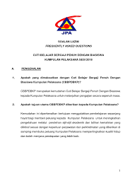 Ada sesiapa di sini yang berminat? Faq Cbbpdbkp Sesi 2018