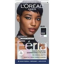 Amazon.com: L'Oréal Paris Feria Midnight Bold  多功能永久染髮劑,一步染髮劑,適用於深色頭髮,無需漂白劑,宇宙藍: 美容與個人護理