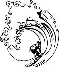 Big Wave Colouring Pages