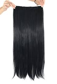 Buy black hair extensions and get the best deals at the lowest prices on ebay! Amazon Com Mapofbeauty 24 Long Straight Clip In Hair Extensions Hairpieces Black Beauty