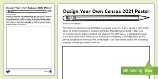 Official account for england & wales #census2021. Census 2021 Activity Poster Design Teacher Made