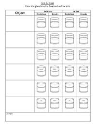 sink or float freebie: compare matter