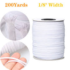 1/4 white knit elastic is perfect for costumes, apparel, crafting and more. 1 4 Or 1 8in Braided Elastic Band Cord 2020 Newest 100 200 Yards Heavy Stretch Knit Elastic Spool Elastic Band Rope For Beading Jewellery Making By Yinrunx Sewing Notions Supplies Sewing