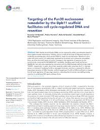 Targeting of the Fun30 nucleosome remodeller by the Dpb11 scaffold  facilitates cell cycle-regulated DNA end resection