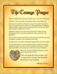 The Courage Prayer Mother Teresa Mother Theresa Prayer Prayer For Courage Mother Theresa