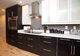 Contemporary kitchen style always is the perfect design for our home. Beautiful Black Kitchen Cabinets Design Ideas One Wall Kitchen Kitchen Designs Layout Kitchen Design