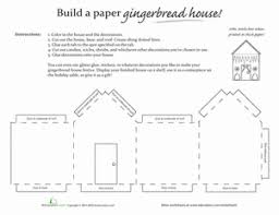 This Paper Gingerbread House Is A Sweet Holiday Craft Without The Sticky Mess Make A Paper Paper House Template Gingerbread House Gingerbread House Template