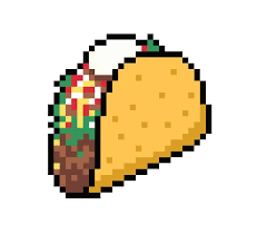 Taco Counted Cross Stitch Pattern Taco Cross Stitch Cat Etsy Pixel Art Food Pixel Art Pixel Art Design