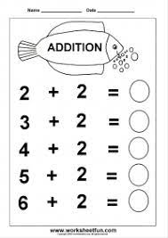 Printable kindergarten worksheets, tests, and activities. Beginner Addition 6 Kindergarten Addition Worksheets Free Printable Worksheets Worksheetfun
