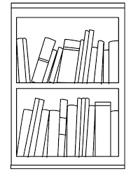 Economic Book Bookshelf Coloring Pages Best Place To Color Coloring Pages Clipart Black And White Clip Art