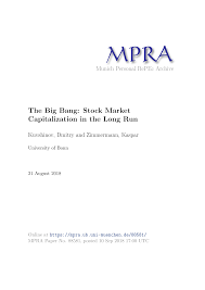 Market cap is a company's size on the stock market. Munich Personal Repec Archive