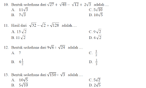Rumus matematika berikut ini saya berikan beberapa contoh soal yang bisa dijadikan sebagai latihan untuk kalian yang ada di kelas 7 smp. Contoh Soal Akar Kuadrat Kelas 6