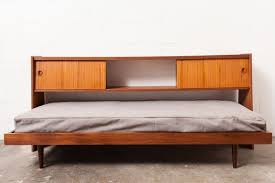 Mid Century Teak Daybed With Headboard Storage Headboard Storage Headboard Mid Century Storage