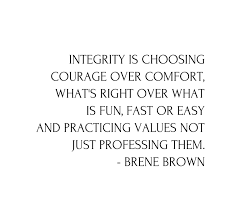 Integrity Not Only Relates To How You Stand For What You Believe In But Also Brands And How Transparent They Brave Quotes Brene Brown Quotes Integrity Quotes