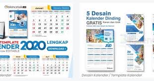 Download Template Kalender Tahun 2020 Gratis Disini Mediasiana Com Media Pembelajaran Masakini