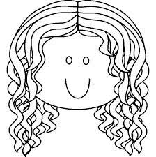 You can print out and color this. Online Coloring Pages Coloring Page Curly Hair Face Download Print Coloring Page