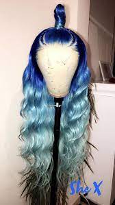 Blue Wigs Lace Frontal Wigs Cheap Human Wigs Royal Blue Hair Color Rem Wigsking Lace Hair Wig Hairstyles Front Lace Wigs Human Hair