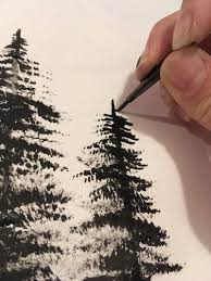 The painting stoof (steph moraca)sorry for the shakiness in this video. Painting Trees With A Fan Brush Step By Step Acrylic Painting