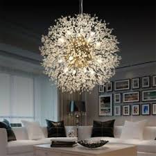 Modern Diy Dandelion Led Chandelier Fireworks Pendant Lamp Ceiling Lights Decor Ebay Chandelier In Living Room Modern Crystal Chandelier Living Room Lighting