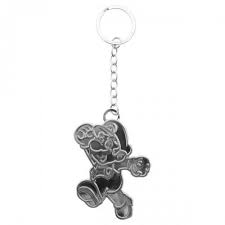 Porte Clefs Metal Nintendo Mario Argente En 2020 Porte Clef Mario Anneaux Nombrils