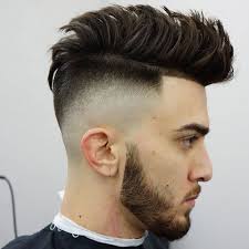 In this style, the middle portion of the head remains full of hair when the hair of the sides of the middle portion is trimmed in the shortest. Brushed Up Hair Undercut Skin Fade Line Up Beard Fade Haircut Types Of Fade Haircut Long Hair Styles Men