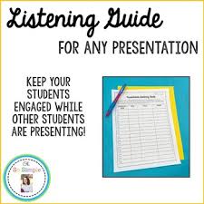 How to score the ielts listening test. Presentation Listening Guide Freebie By Oh So Simple Ela Tpt